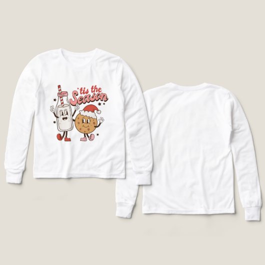 Feestelijke Kerstmelkkoekjes woord art unisex kind (Voorkant /achterkant)