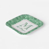 Feestelijke Kerstmis Ananas Ornamenten Monogram Papieren Bordje (Gebogen)