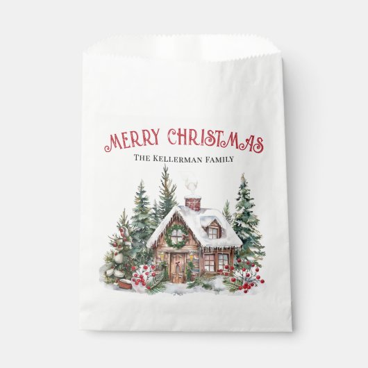 Feestelijke Kerstmis Bedankzakje (Voorkant)