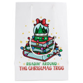 Feestelijke Kerstmis Boek Liefhebber Medium Cadeauzakje (Achterkant)