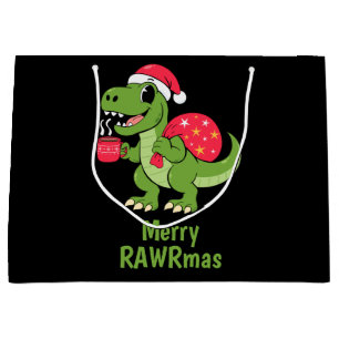 Feestelijke Kerstmis Dinosaurus Groot Cadeauzakje
