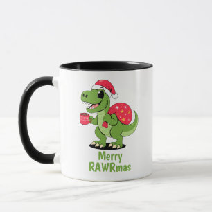 Feestelijke Kerstmis Dinosaurus Mok