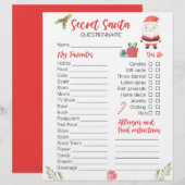 Feestelijke Kerstmis Geheim Santa Vakantie (Voorkant / Achterkant)