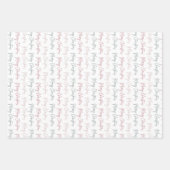 Feestelijke Kerstmis Gestreept 3 Inpakpapier Vel (Voorkant 2)