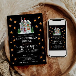 Feestelijke Kerstmis Gingerbread Decorating Party Kaart