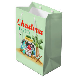Feestelijke Kerstmis Juli strand Santa gnome Medium Cadeauzakje
