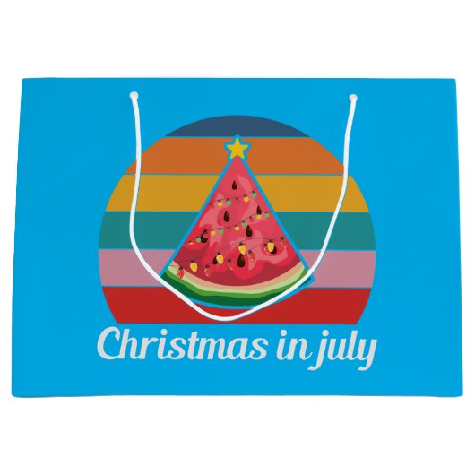 Feestelijke Kerstmis Juli watermeloen Groot Cadeauzakje (Voorkant)