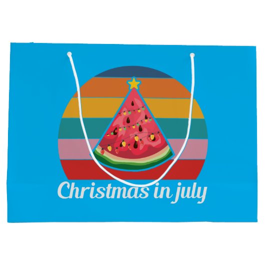 Feestelijke Kerstmis Juli watermeloen Groot Cadeauzakje (Achterkant)