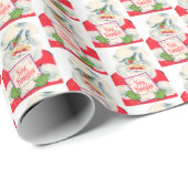 Feestelijke Kerstmis koken Santa betegeld Cadeaupapier (Rol Hoek)