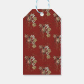 Feestelijke Kerstmis Laurier Cadeaulabel (Achterkant)