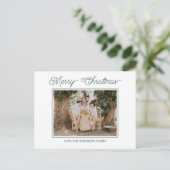 Feestelijke Kerstmis Merry And Bright Briefkaart (Staand voorkant)