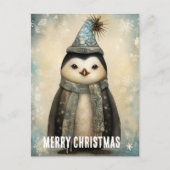Feestelijke Kerstmis Pinguïn Briefkaart (Voorkant)