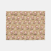 Feestelijke Kerstmis Santa Snowy Viering Fleece Deken (Voorkant (Horizontaal))