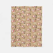 Feestelijke Kerstmis Santa Snowy Viering Fleece Deken (Voorkant)