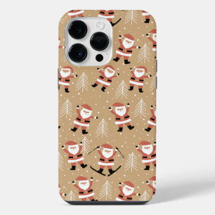 Feestelijke Kerstmis Santa Snowy Viering iPhone 14 Pro Max Hoesje