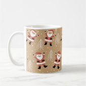 Feestelijke Kerstmis Santa Snowy Viering Koffiemok (Links)