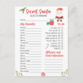 Feestelijke Kerstmis Secret Santa spel Feestdagenkaart (Voorkant)