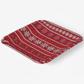 Feestelijke Kerstmis Sneeuwvlok Patroon Papieren Bordje (Gebogen)