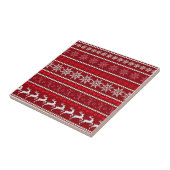 Feestelijke Kerstmis Sneeuwvlok Patroon Tegeltje (Zijkant)