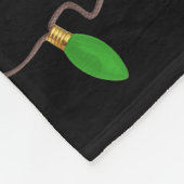 Feestelijke Kerstmis String Lights op Zwarte Vakan Fleece Deken (Hoek)