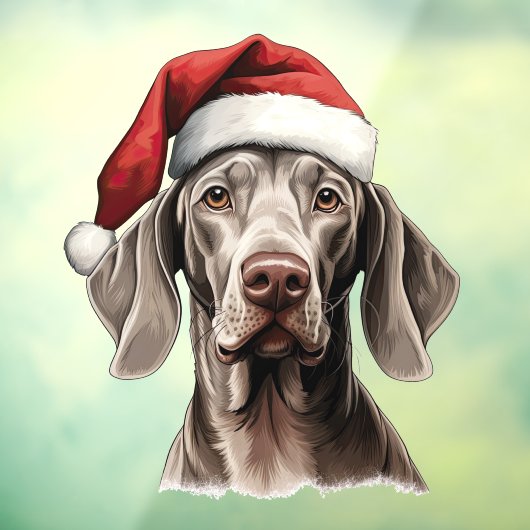 Feestelijke Kerstmis Weimaraner Raamsticker (Vel 3)