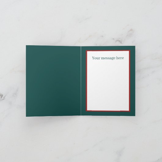 Feestelijke Kerstmis Winter stad scene Feestdagen Kaart (Binnen)