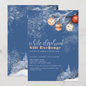 Feestelijke Kerstmis Witte Olifant Gift Exchange Kaart (Voorkant / Achterkant)