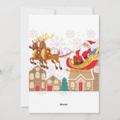 Feestelijke Kerstmis Wonderland met Santa & Rendie Feestdagenkaart (Achterkant)