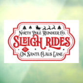 Feestelijke Kerstmisslee op de Noordpool Raamsticker (Vel 3)