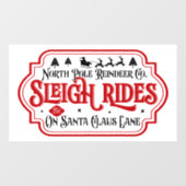 Feestelijke Kerstmisslee op de Noordpool Raamsticker (Vel)