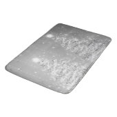 feestelijke kerstmousserende bomen, zilver badmat (Gekanteld)