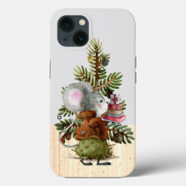 feestelijke kerstmuis Case-Mate iPhone case