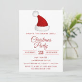 Feestelijke kerstmuts kerstfeest kaart (Staand voorkant)