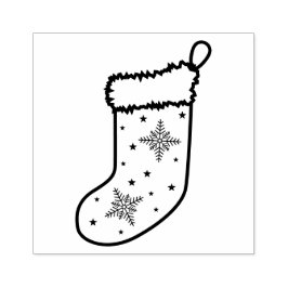 Feestelijke Kerstmuts Lijn Kunst Vorm Ontwerp Rubberstempel