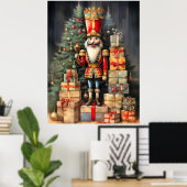 Feestelijke kerstnotenkraker schildervakantie poster (Thuiskantoor)