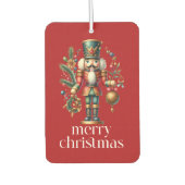 Feestelijke kerstnotenkrakers op rood luchtverfrisser (Voorkant)