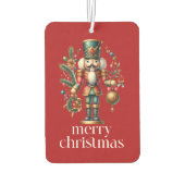 Feestelijke kerstnotenkrakers op rood luchtverfrisser (Achterkant)