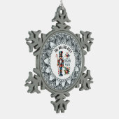 Feestelijke Kerstnotenkrakers White Diamonds Lijst Tin Sneeuwvlok Ornament (Links)
