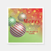 Feestelijke kerstornamenten Twinkling Gold Lights Servet (Voorkant)