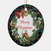 feestelijke kerstpannen met grote adem en groet keramisch ornament (Links)