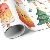 Feestelijke kerstpapegaai cadeaupapier (Rol Hoek)
