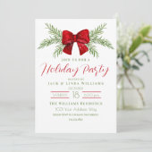 Feestelijke kerstparty boog kaart (Staand voorkant)