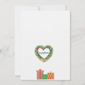 Feestelijke Kerstparty, cadeau uitwisseling Kaart (Achterkant)
