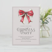 Feestelijke Kerstparty Uitnodiging met Sinterklaas (Staand voorkant)