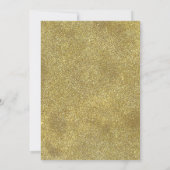 Feestelijke kerstparty wit goud glitter kaart (Achterkant)