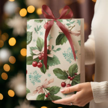 Feestelijke Kerstpatroon Cadeautas