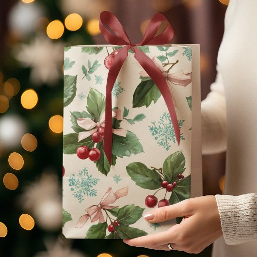 Feestelijke Kerstpatroon Cadeautas