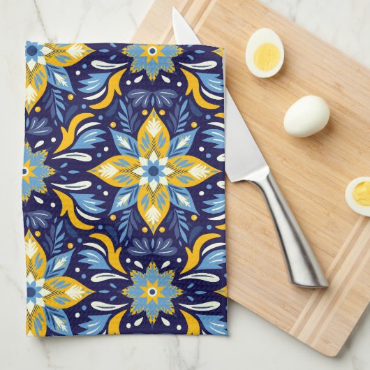  feestelijke kerstpatroon keukenhanddoek (Quarter Fold)