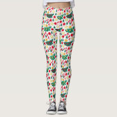 Feestelijke Kerstpatroon Leggings (Voorkant)