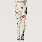 Feestelijke kerstpatroon Leggings-stijlvolle vakan Leggings (Voorkant)